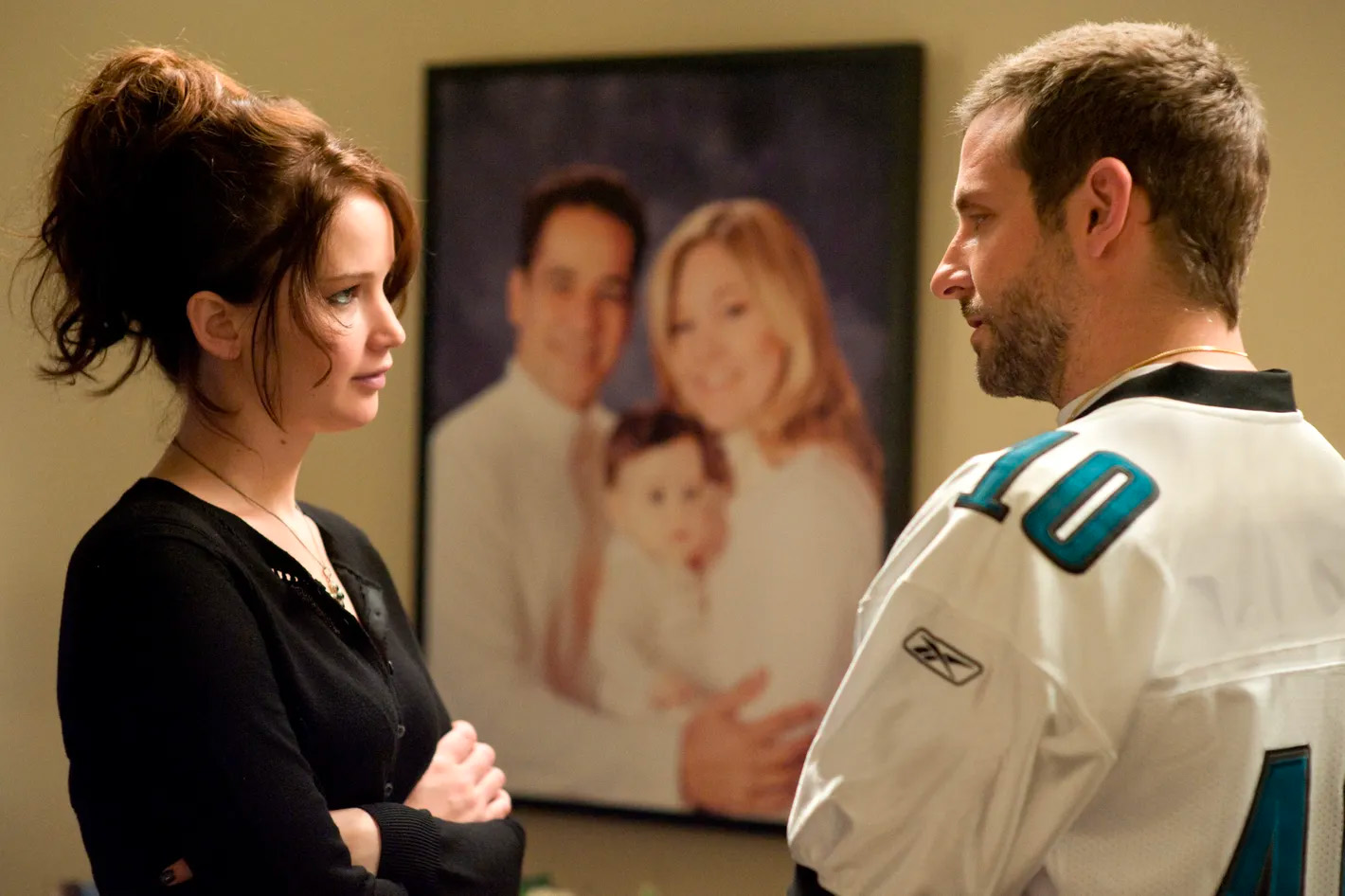 Bradley Cooper and Jennifer Lawrence in Silver Linings Playbook