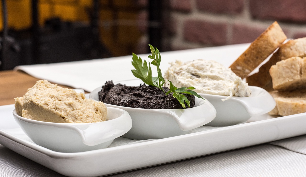 Hummus and tapenade