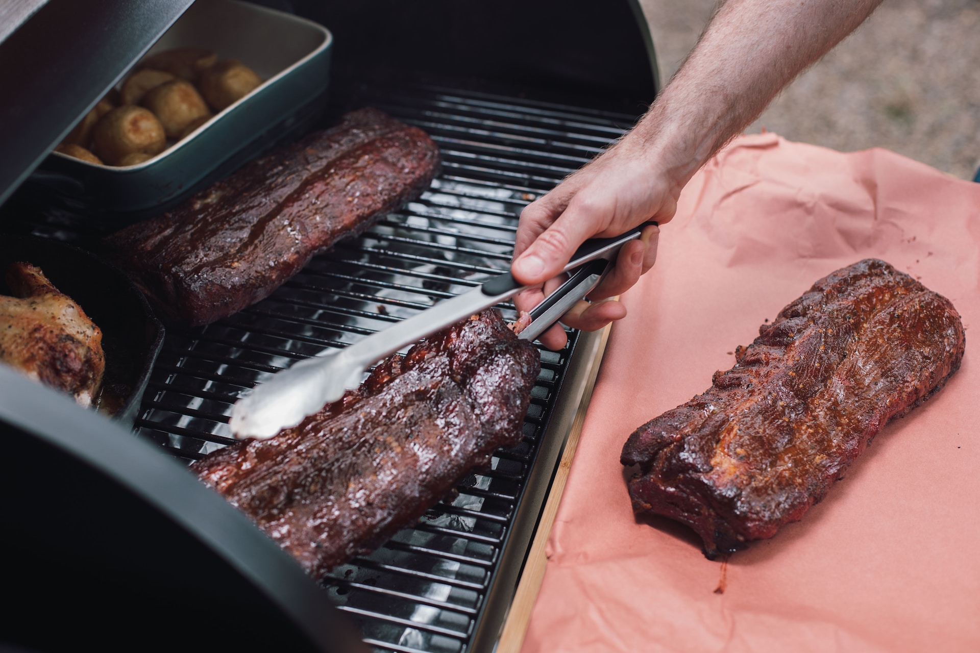 Ribs on the grill