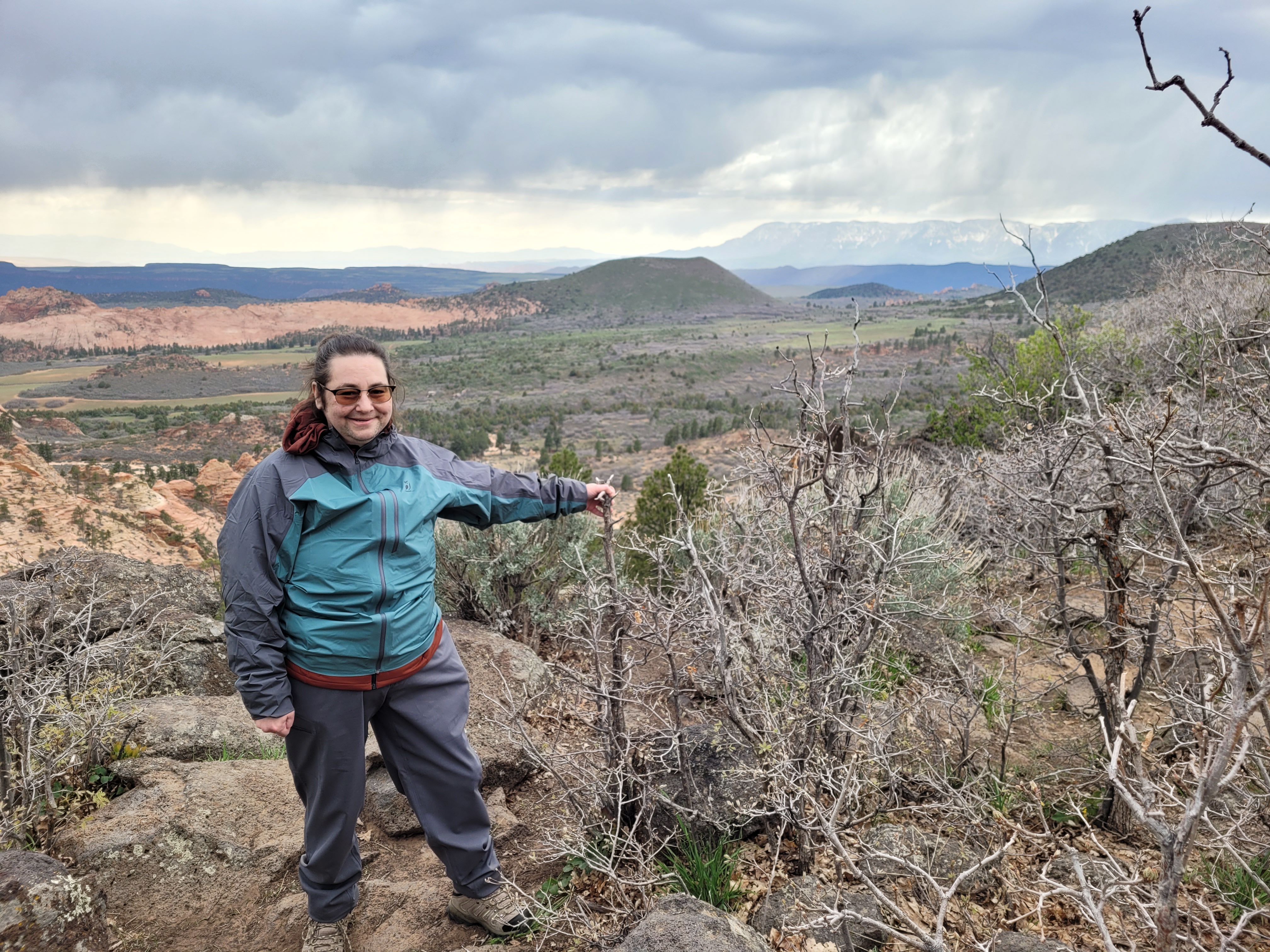 Jenny in Utah in Outdoor Vitals hiking gear