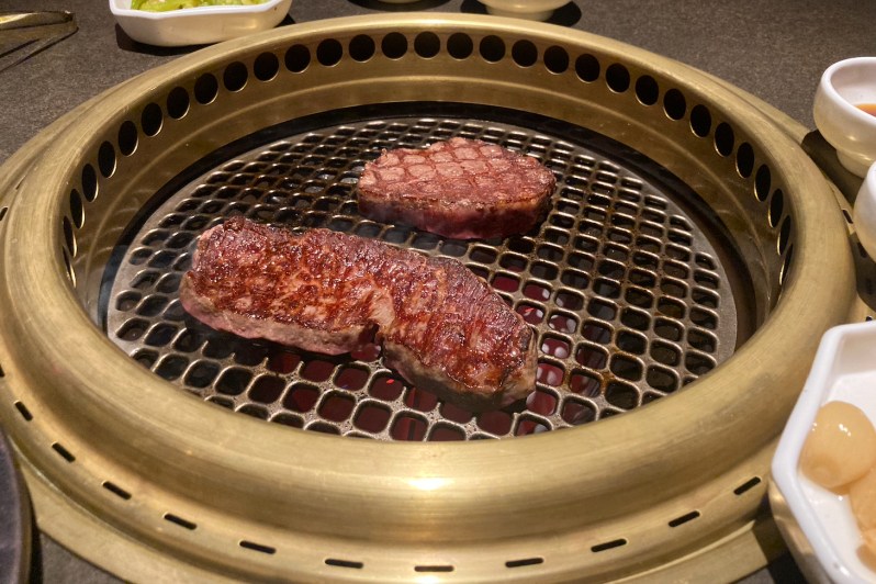 Anto Korean beef on grill