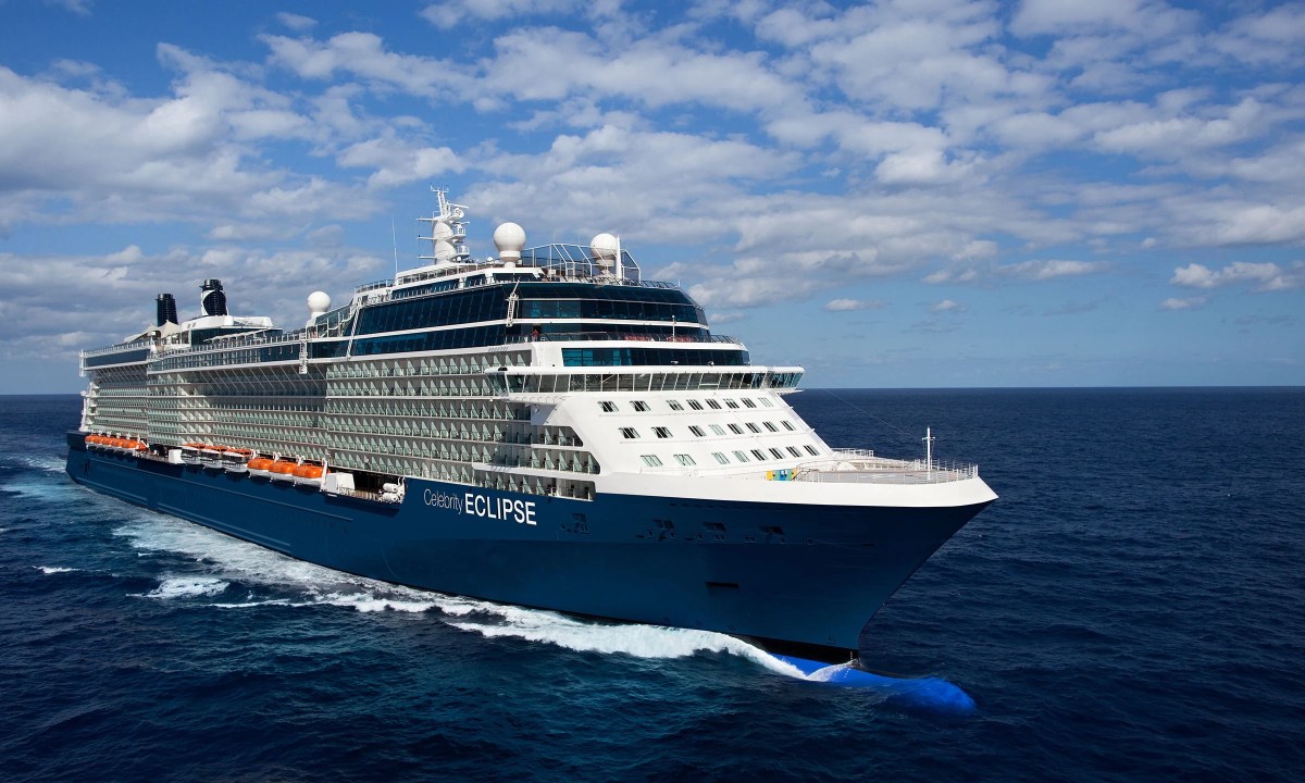 Celebrity Eclipse cruise ship at sea.