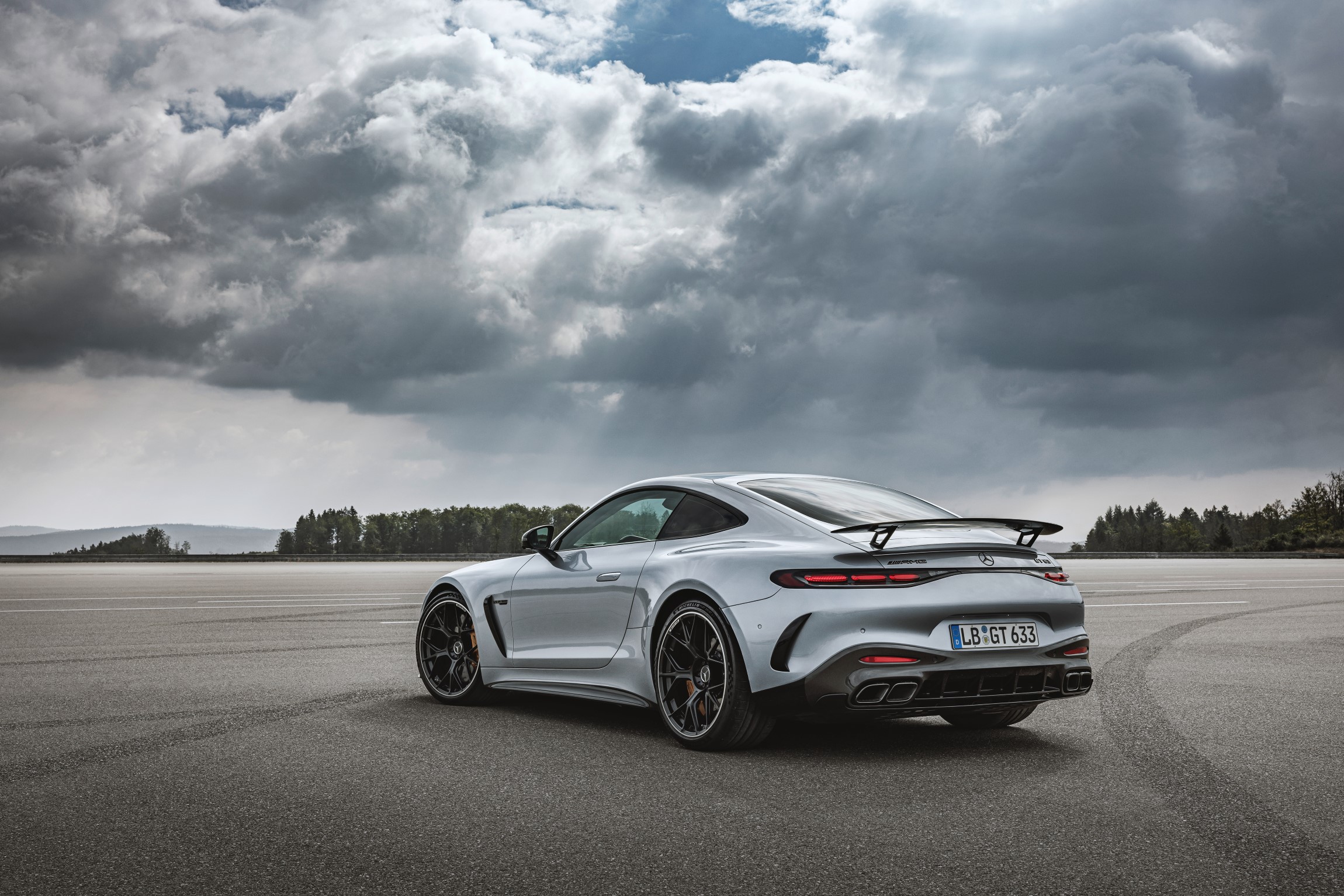 The beck of a second gen Mercedes-AMG Coupe