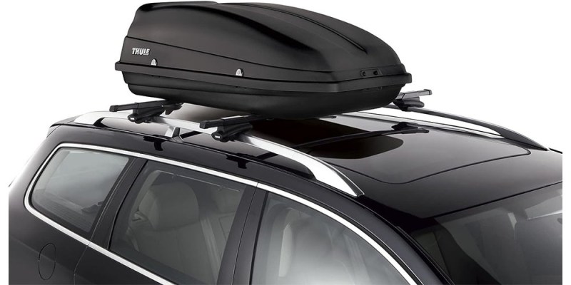 The Thule SideKick Rooftop Cargo Box on a white background.