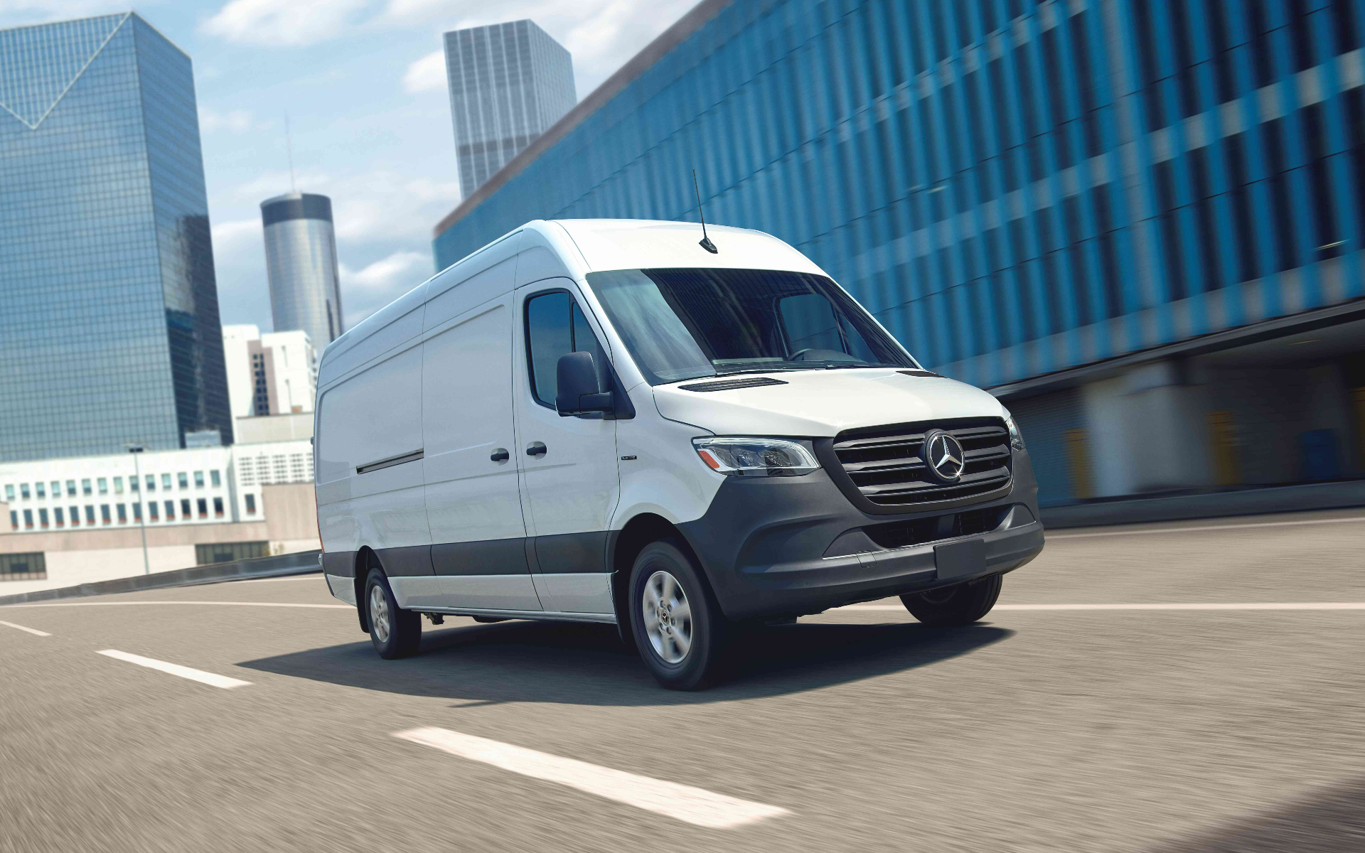 Mercedes eSprinter driving street