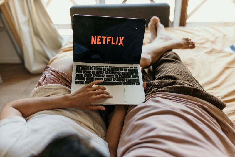 Netflix on a laptop