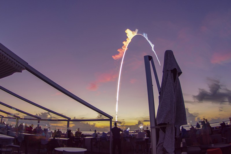 The Space Bar during a launch.