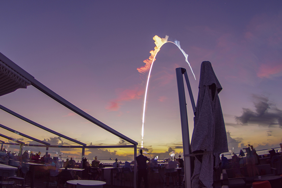 The Space Bar during a launch.