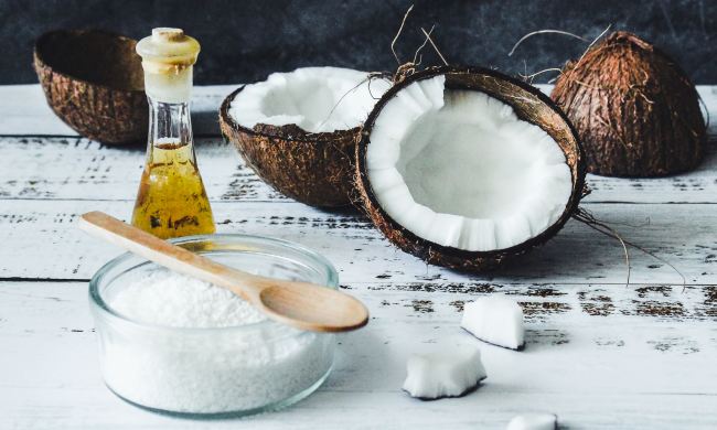 Coconut oil with a coconut