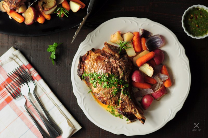 Plated steak dish