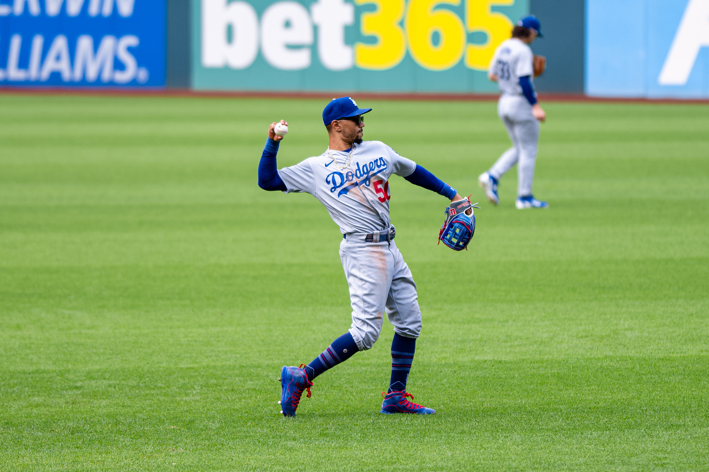 Mookie Betts playing baseball