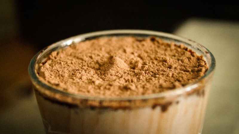 Chocolate collagen powder shake