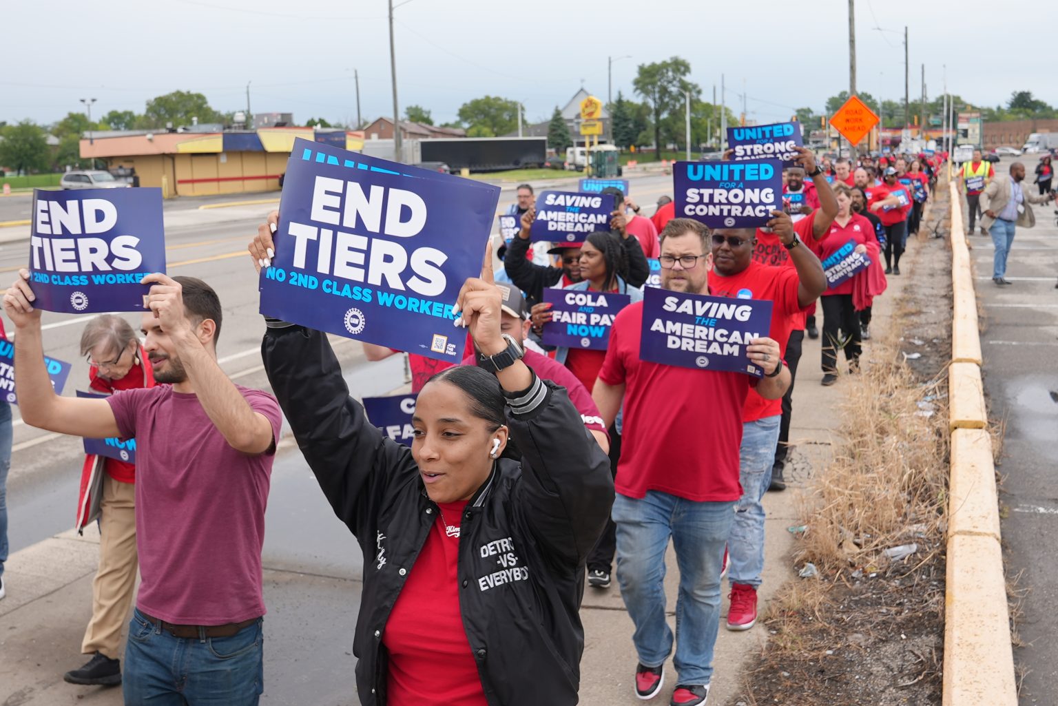 UAW members striking