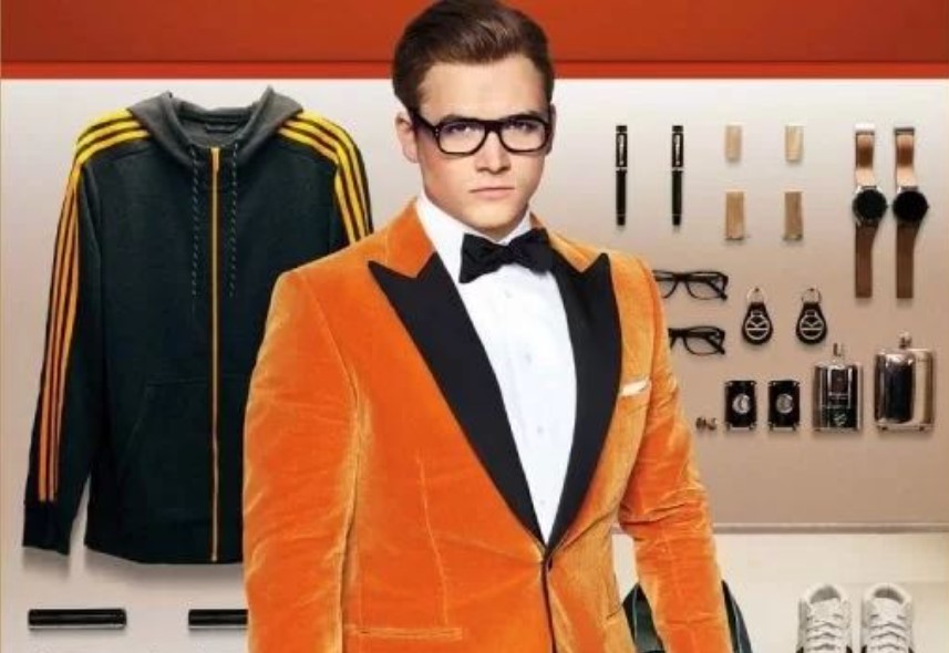 Eggsy in Orange smoking jacket