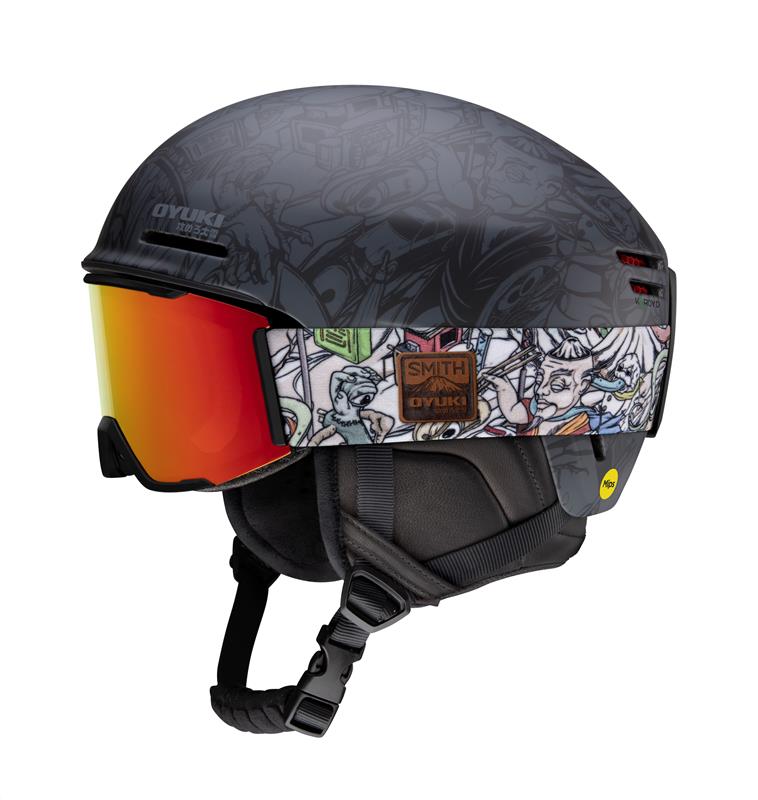 Smith x Oyuki Method Helmet and Squad Mag Goggles.