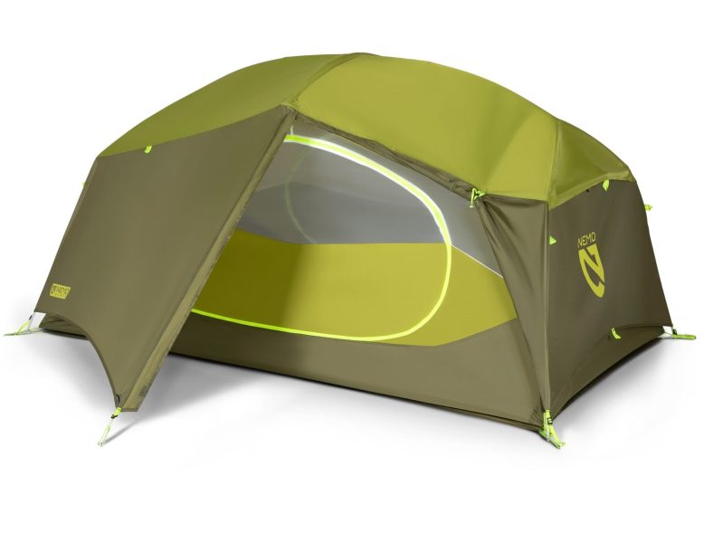 The NEMO Aurora 2P with Footprint with one of its two front vestibules down.