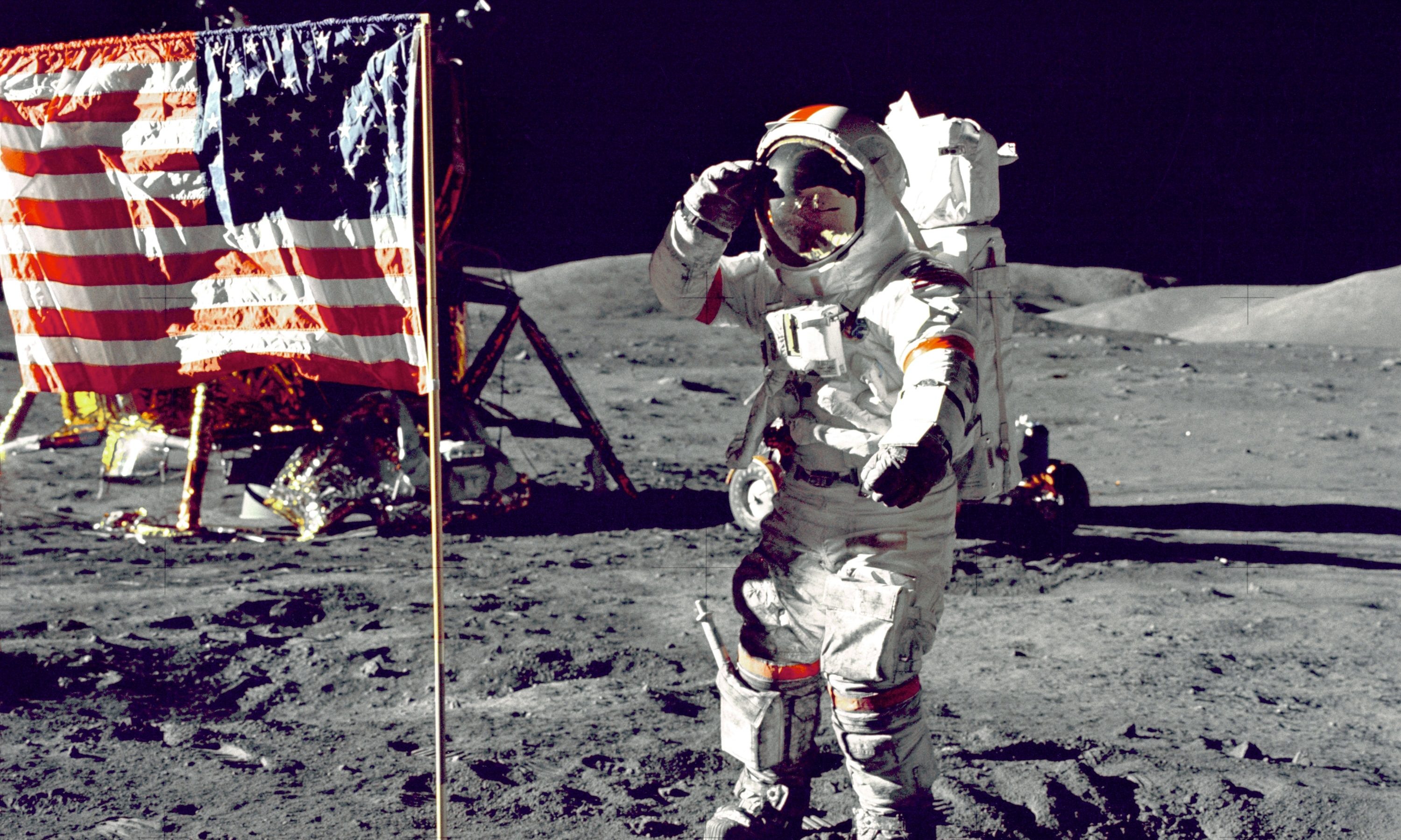 Nasa astronaut on the moon