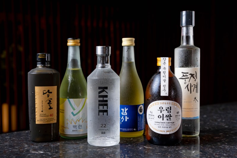 variety of Korean liquors