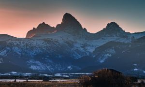 A view of the Teton Mountains in Idaho.