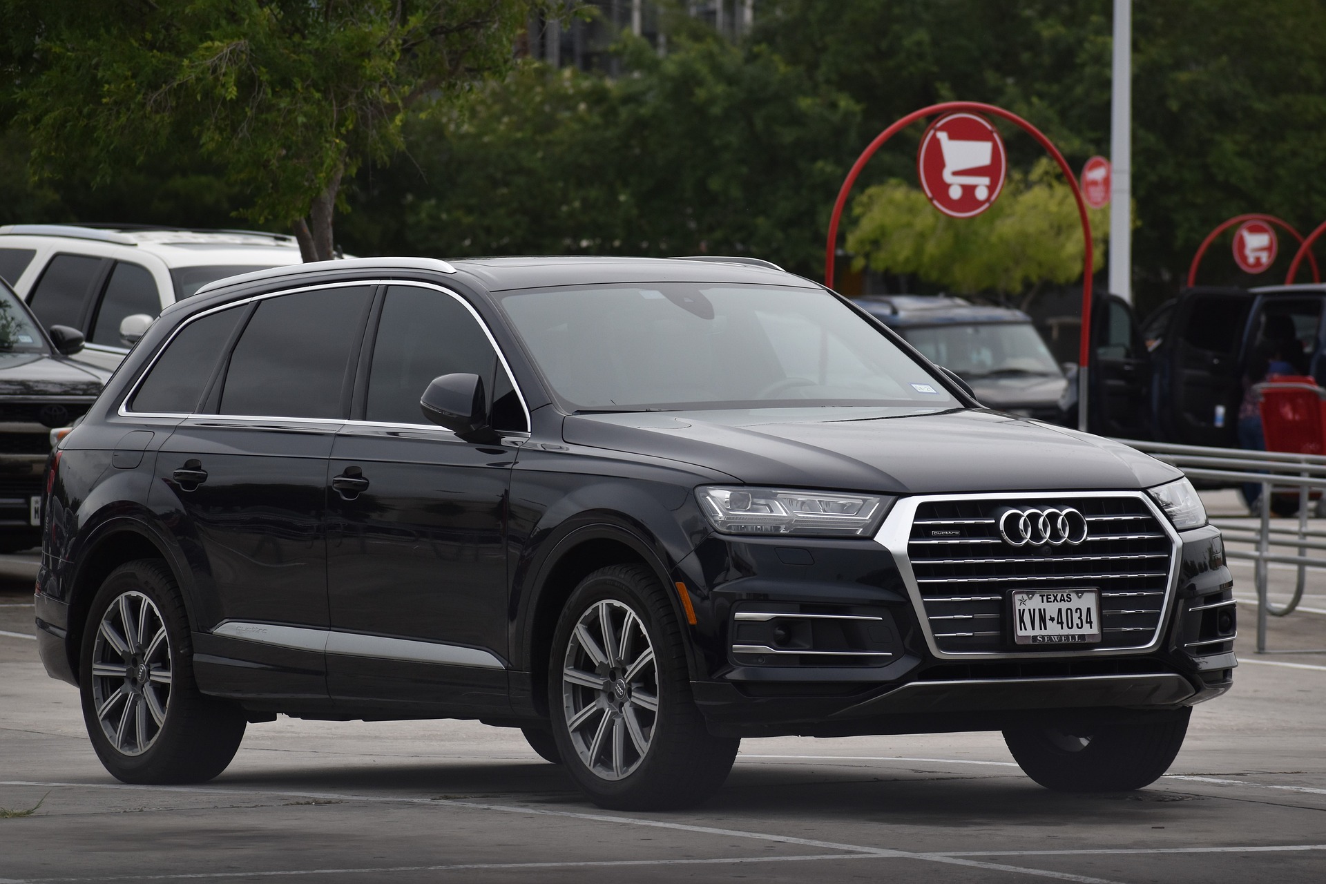 Audi with tinted windows