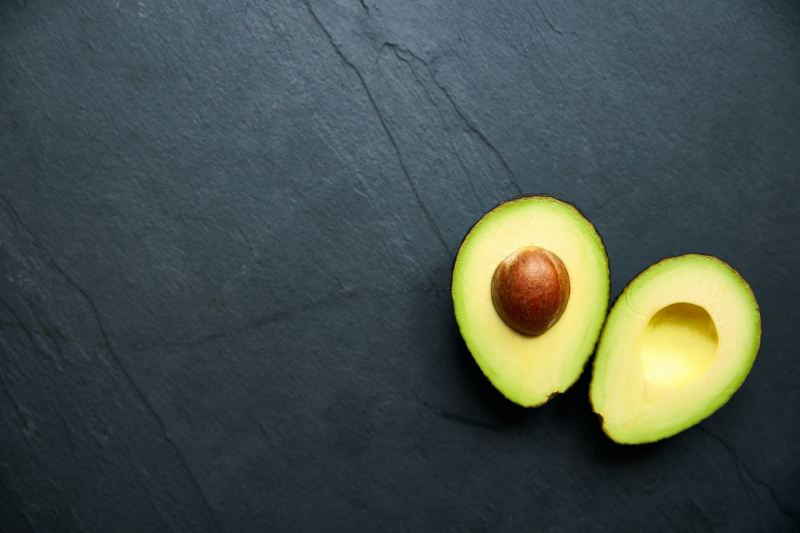 Halved avocado