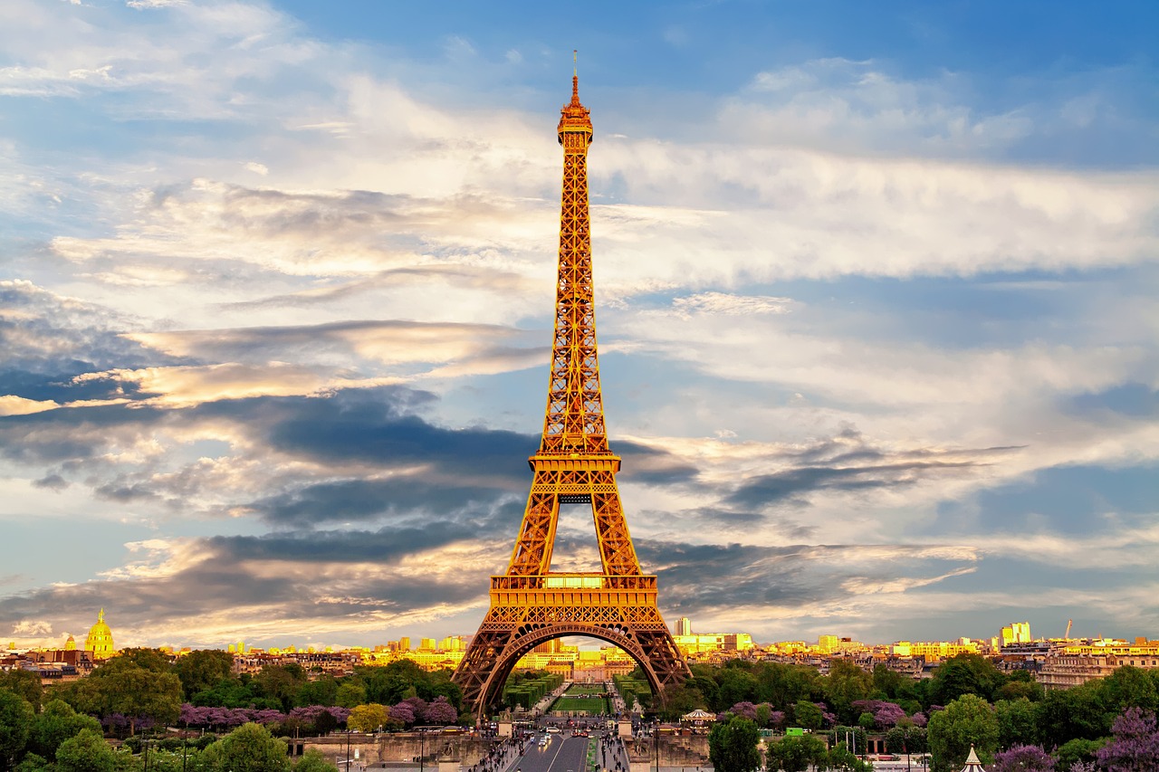 The Eiffel Tower in Paris, France in the daytime