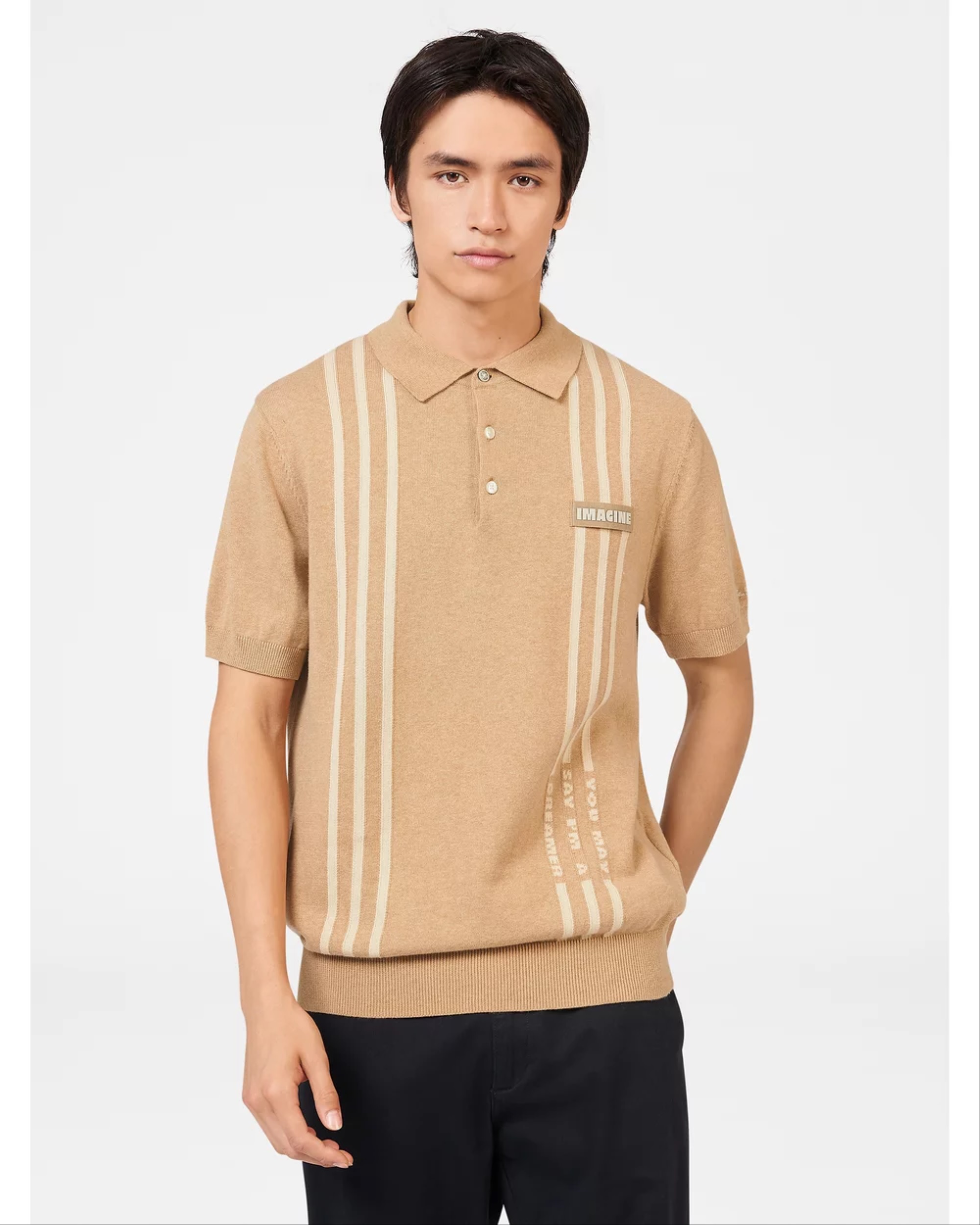 John Lennon "Imagine" Mod Knitted Polo