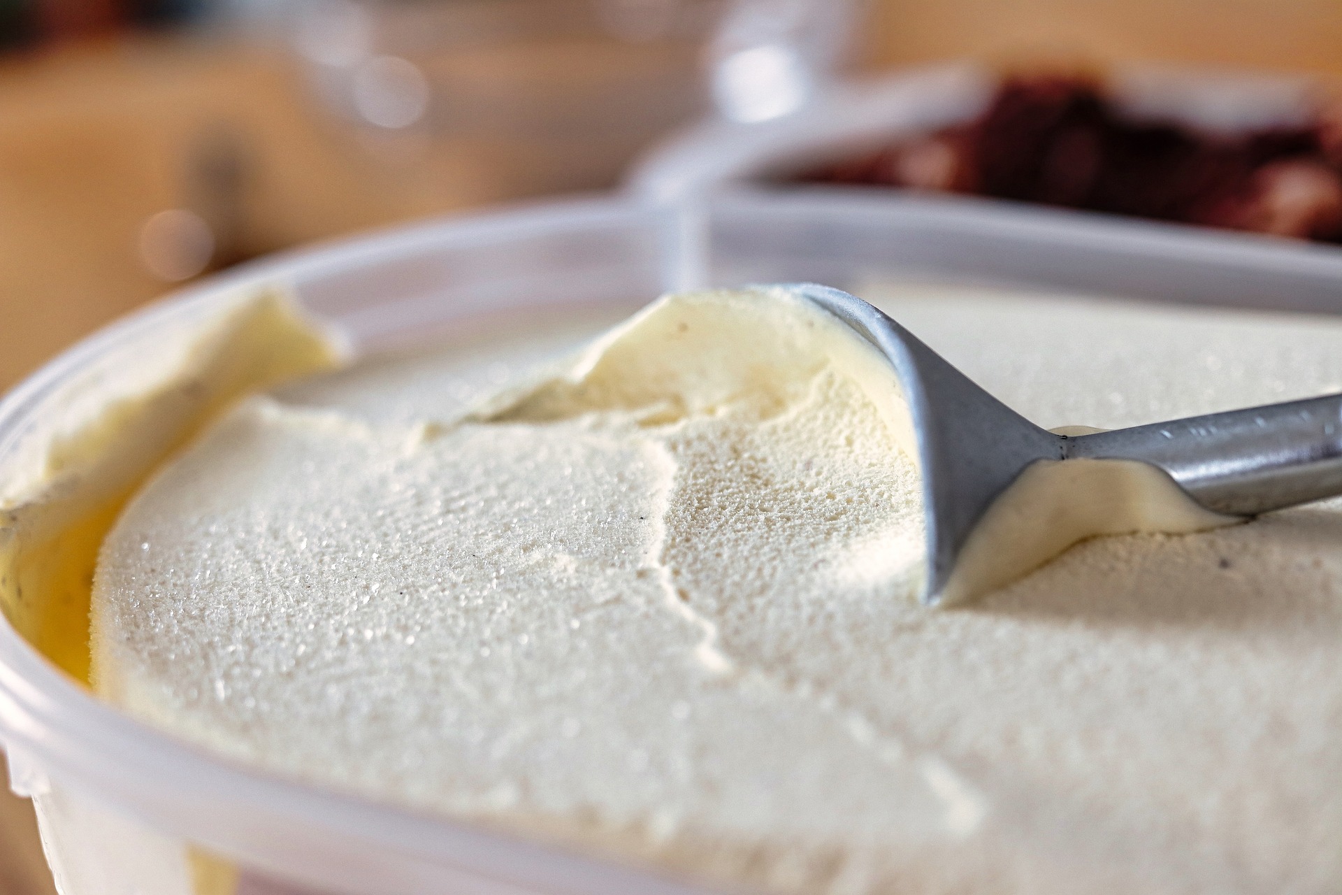 Scooping ice cream