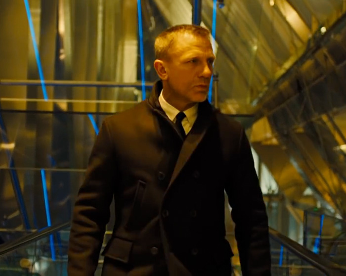 James Bond in a peacoat