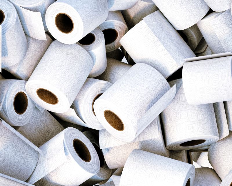 A pile of toilet paper.