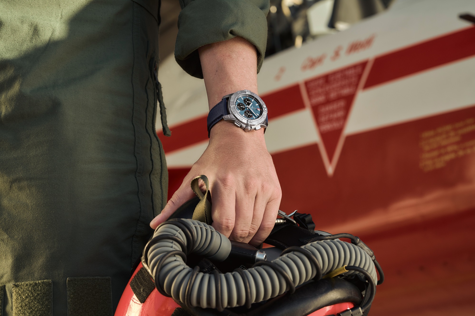 Breitling Avenger pilot wrist