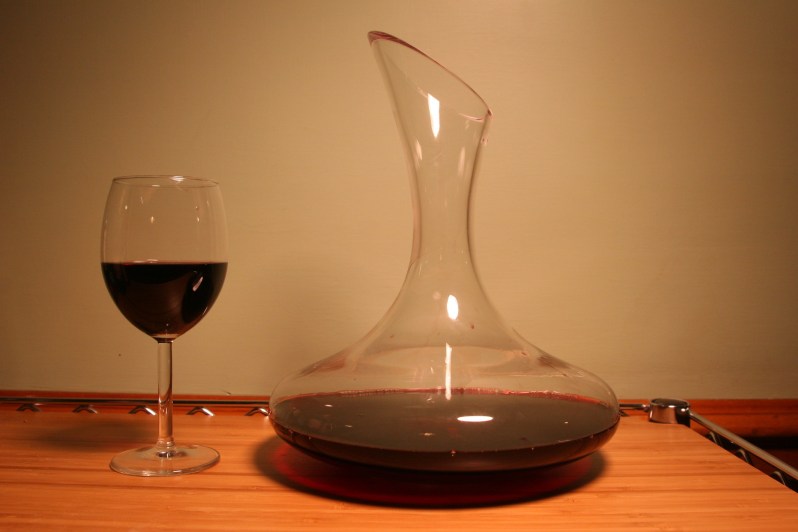 Wine and decanter