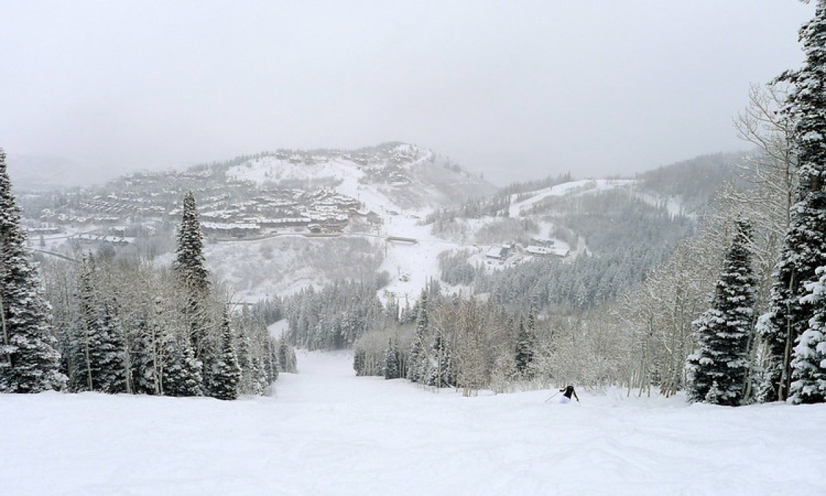 View from the top of a trail at Deer Valley