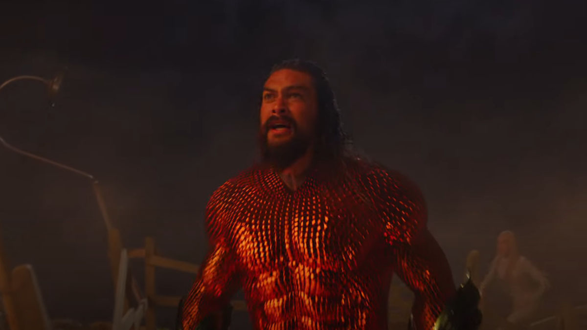 Jason Mamoa in Aquaman and the Lost Kingdom.