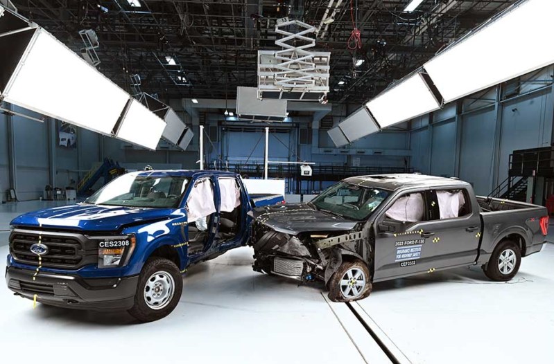 Ford F-150 gets poor rating on IIHS backseat safety test test.