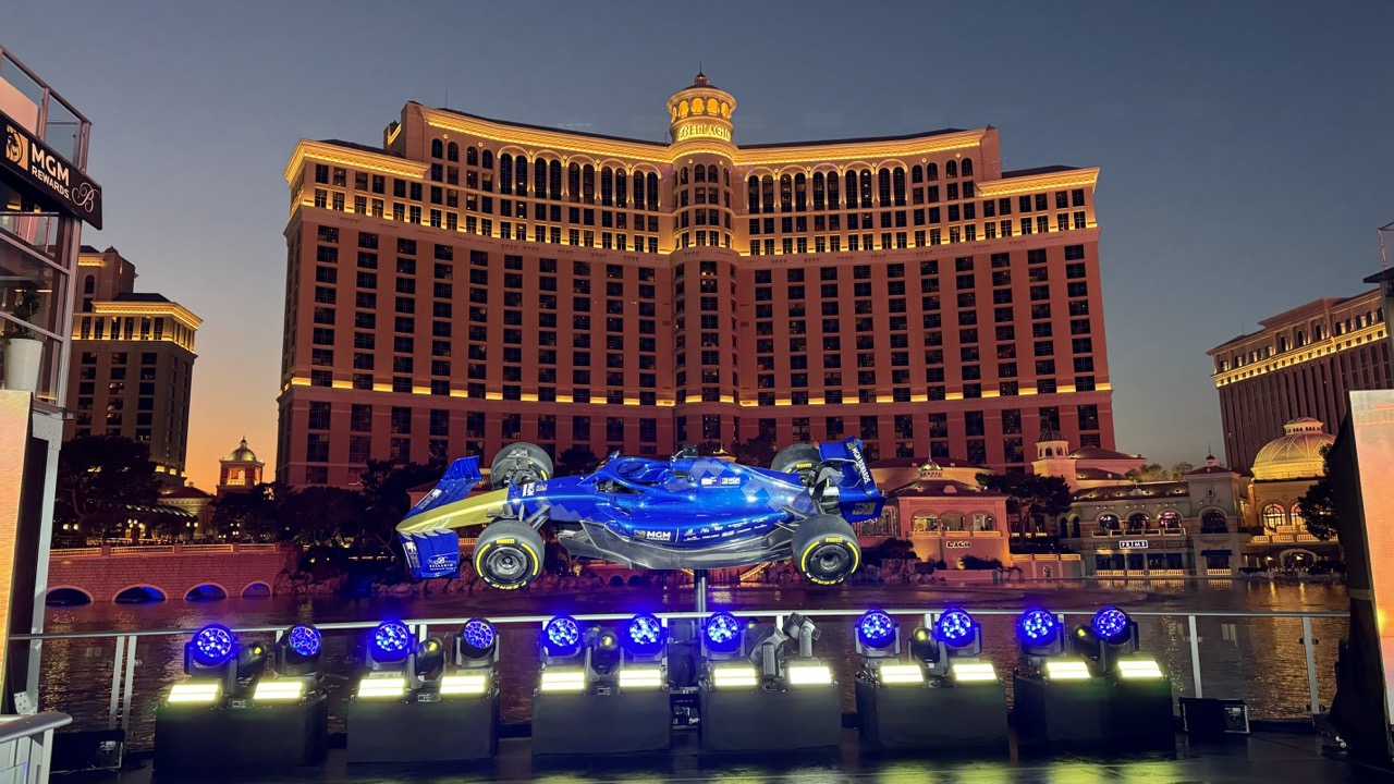 F1 Las Vegas Grand Prix winner's stage