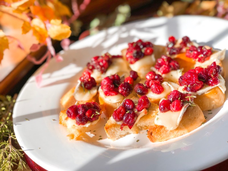 This straightforward cranberry crostini recipe makes the right vacation appetizer