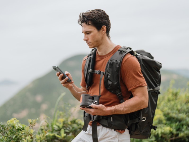 Jackery Solar Generator 100 Plus used in the wild.