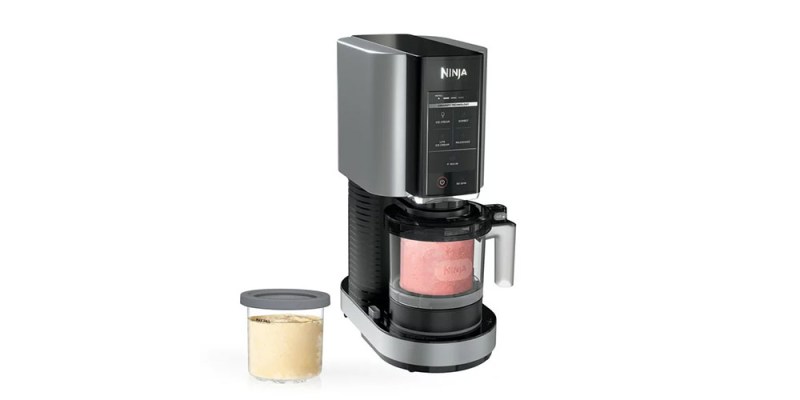 The Ninja Creami Ice Cream Maker at a side angle.
