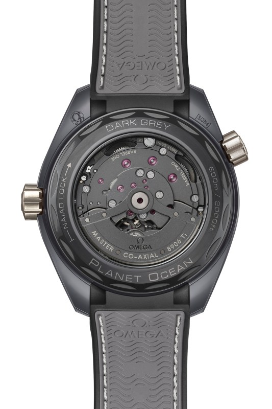 Omega Seamaster ocean planet dark gray back