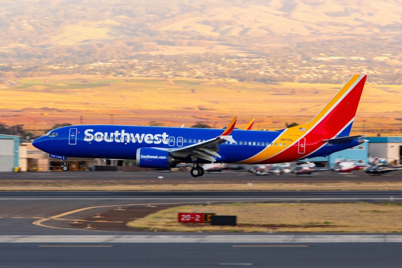 Southwest Airlines Boeing 737 MAX Departing Kahului International Airport Maui Hawaii
