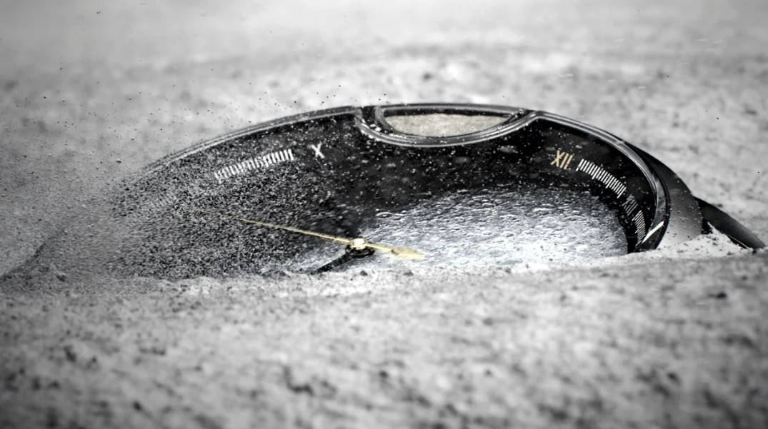 Yanko Design Moon Dust watch buried