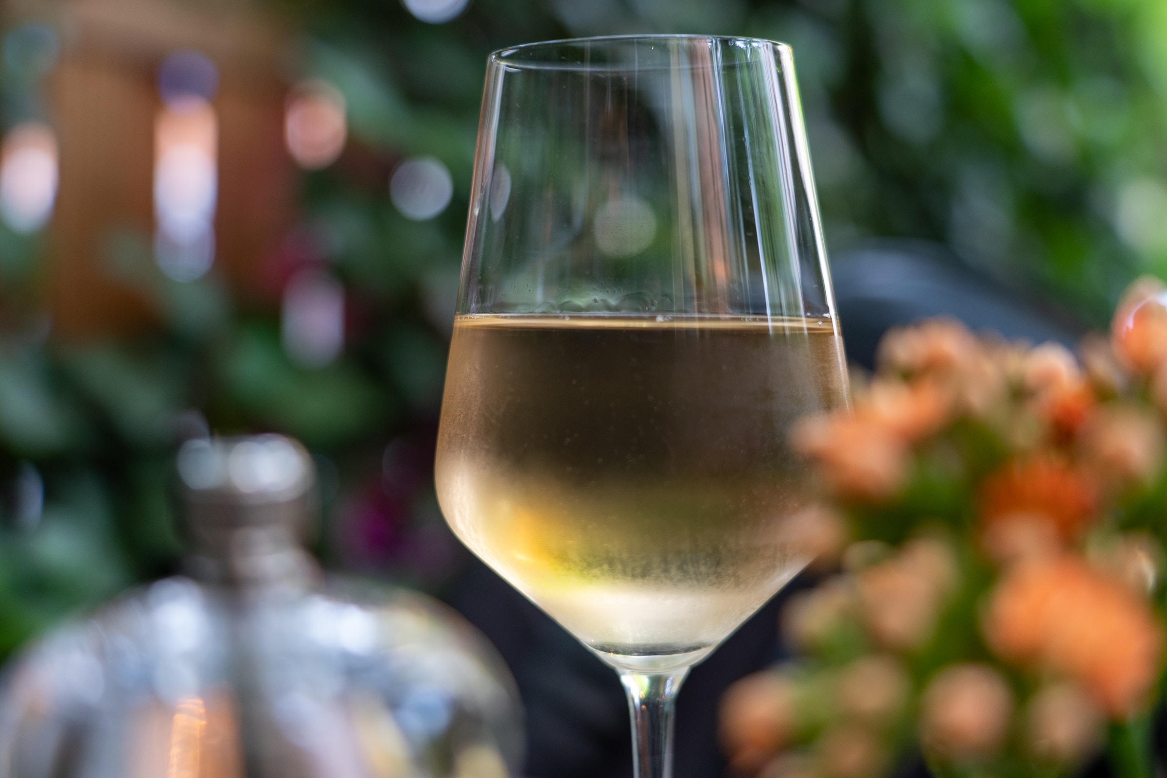 White wine close-up