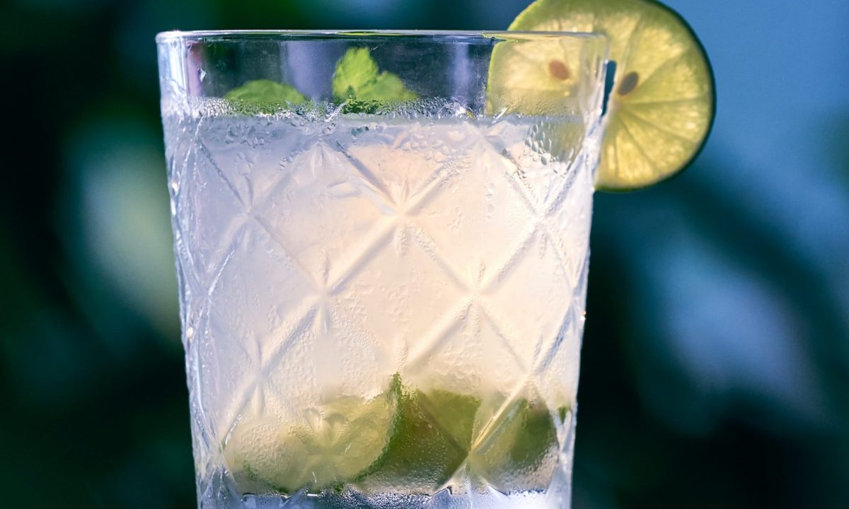 Tequila drink with lime