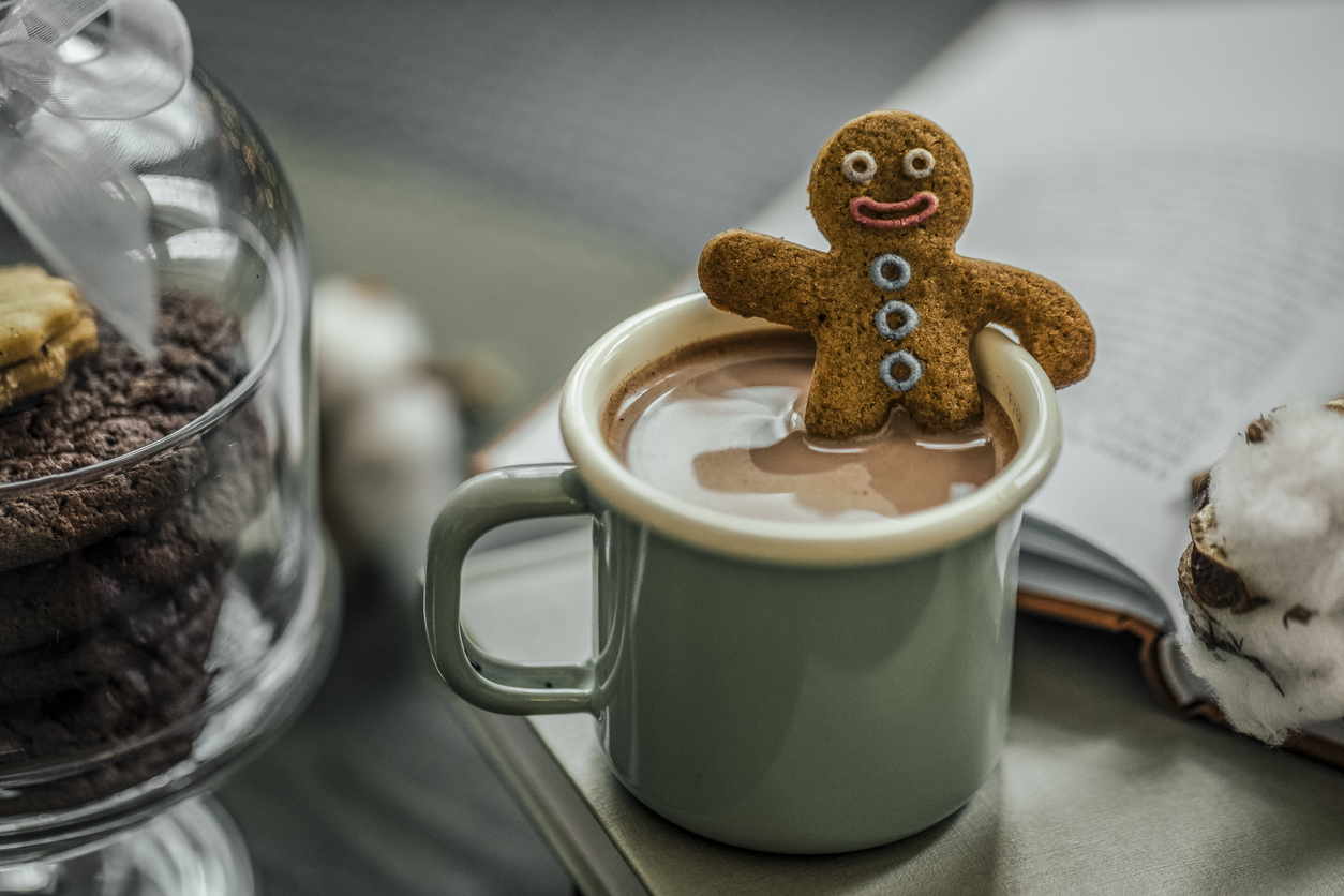 Gingerbread man in a mug