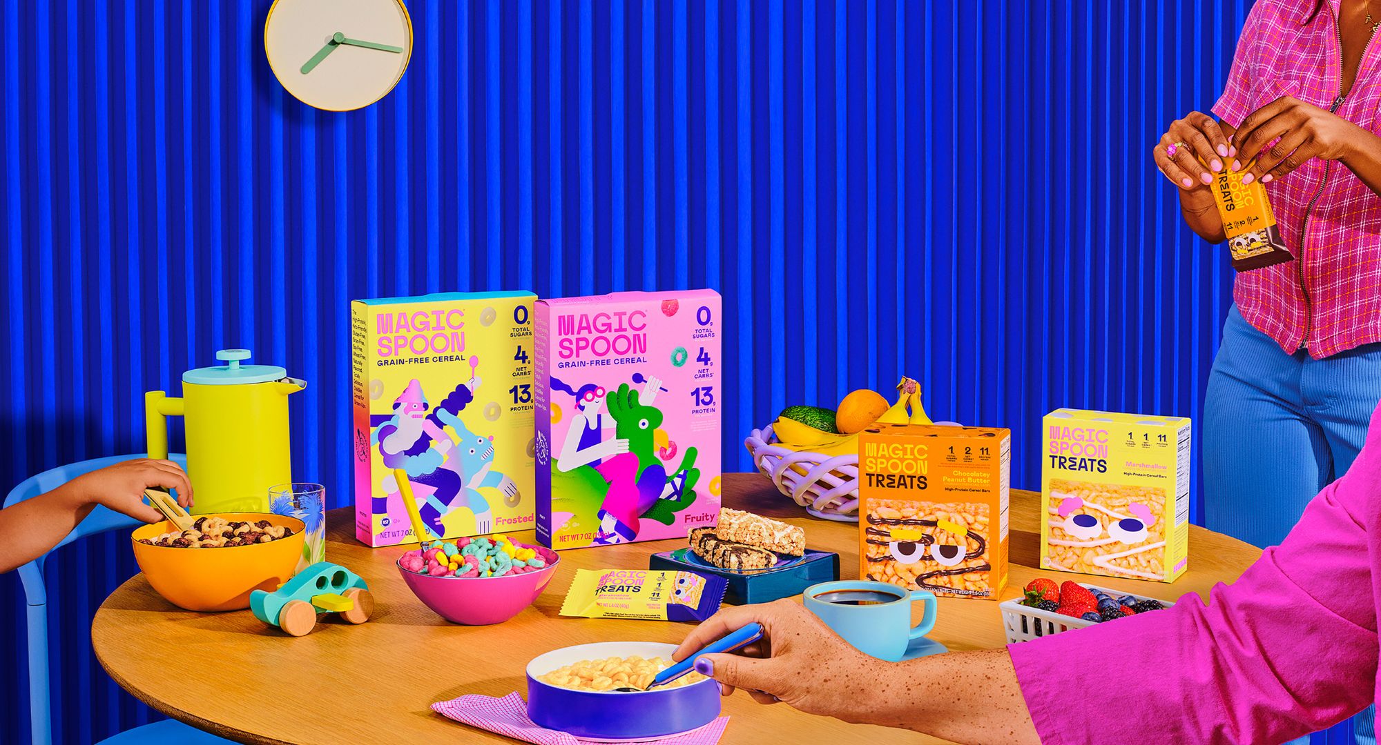 magic spoon cereal on a blue background