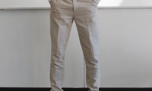 Man wearing khaki pants