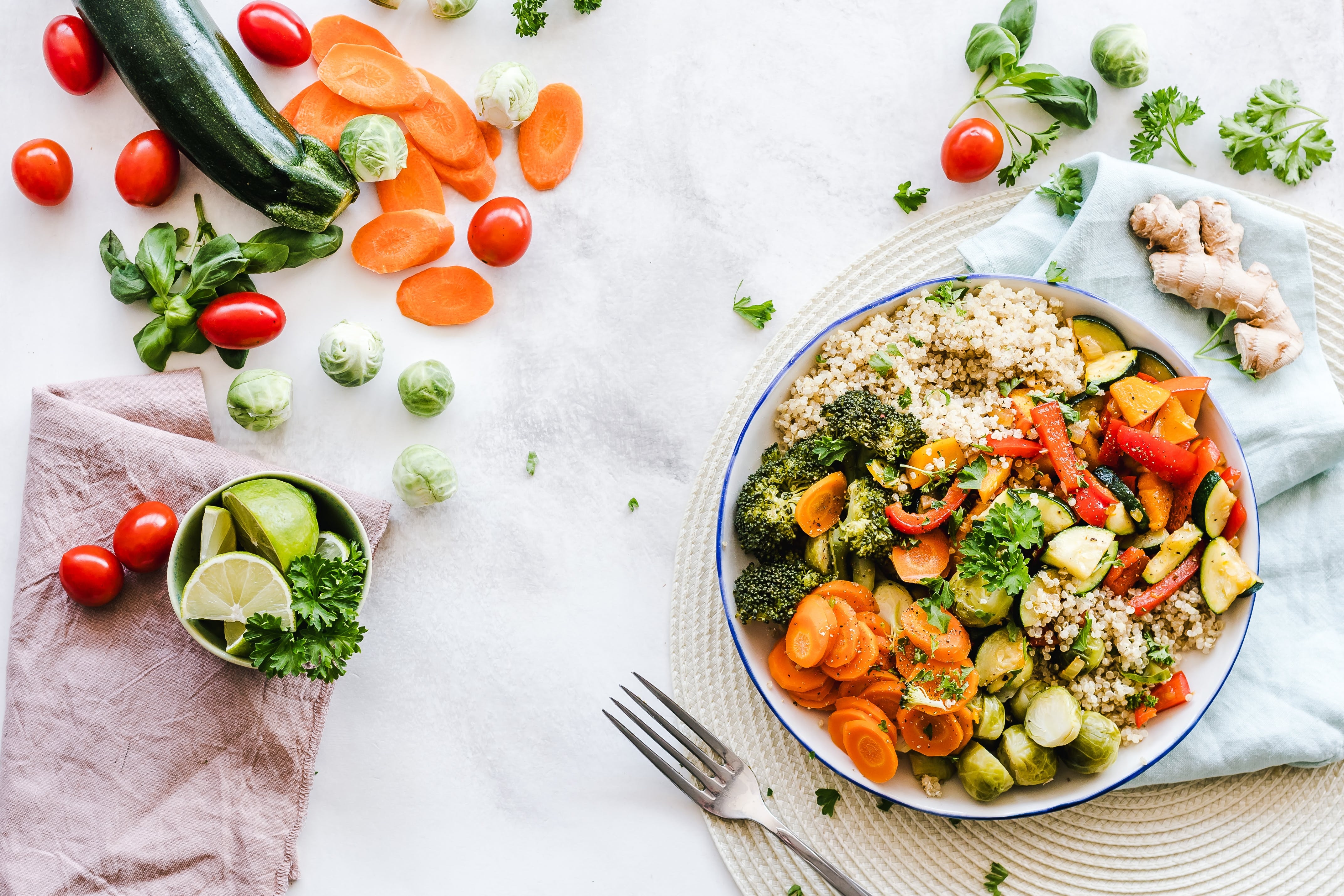 Bowl of quinoa and vegetables