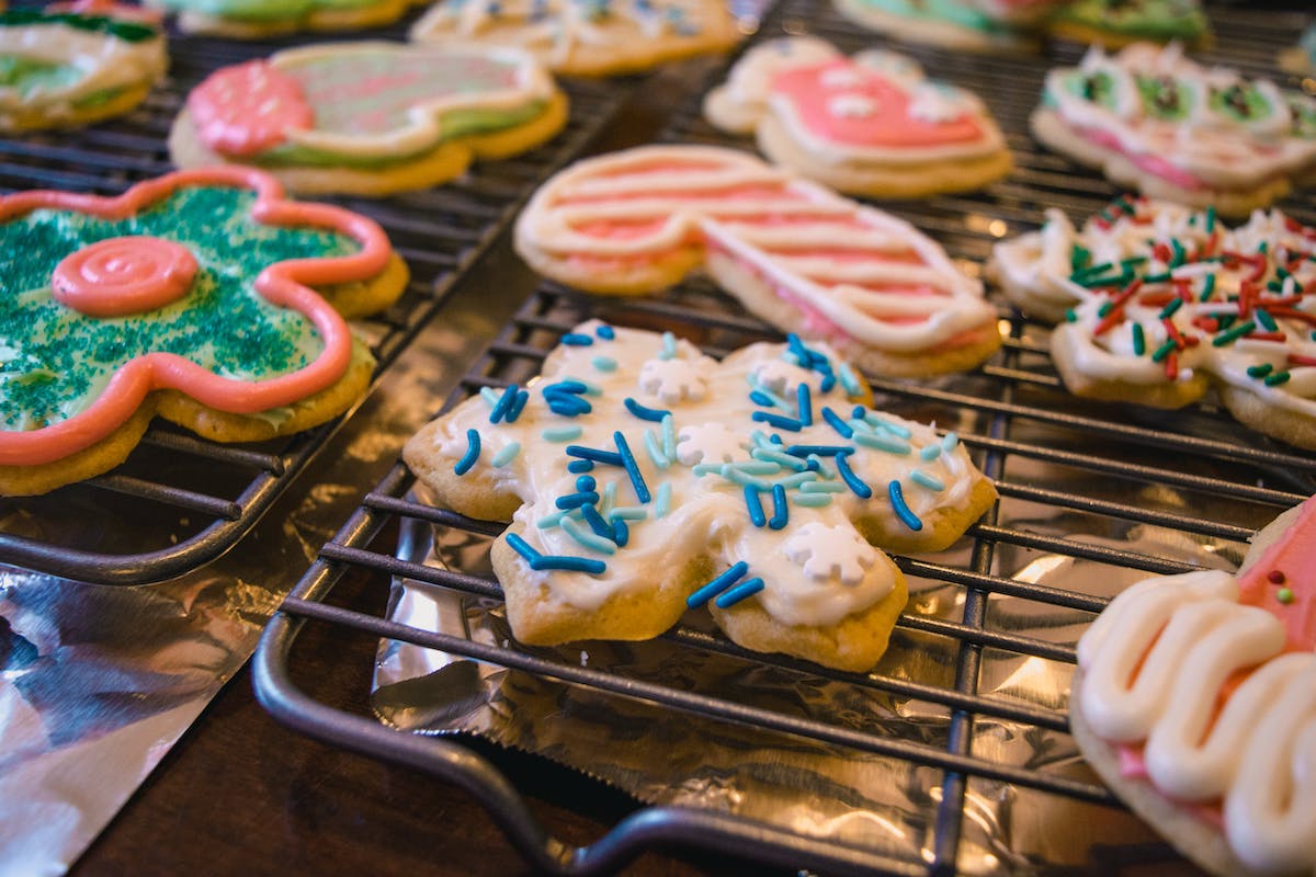 baked sugar cookies for the holidays