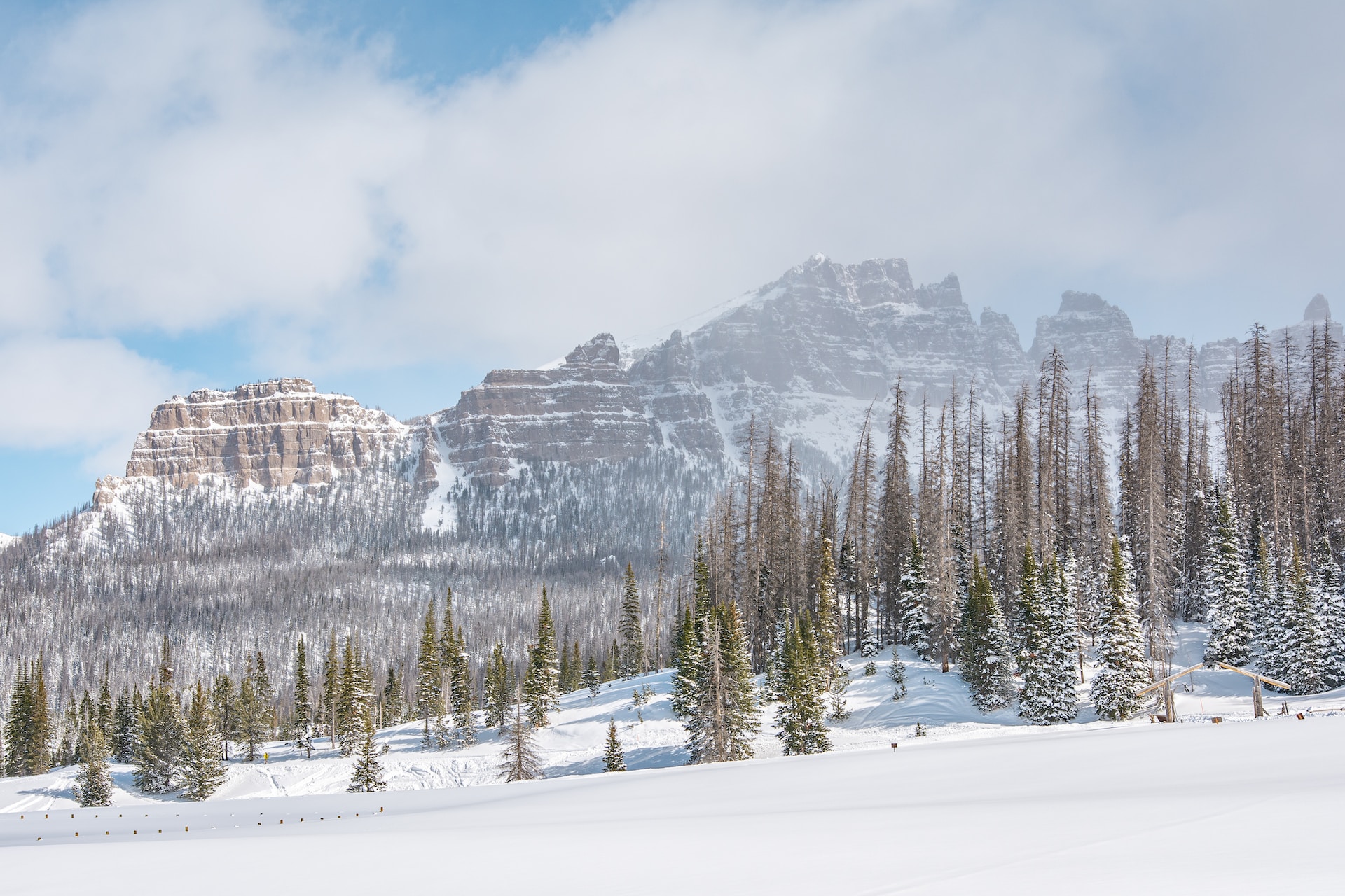 Teton National Park in winter.